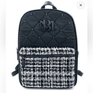 NWT Badgley Mischka Big Diamond Quilted Backpack with Studs $169 retail